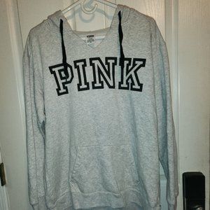 Victoria Secret Pink  Light grey hoodie